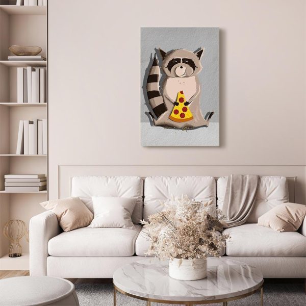 Canvas Print - Gourmand Raccoon (1 Part) Vertical