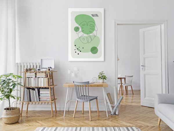 Canvas Print - Green Aesthetics of Monstera (1 Part) Vertical - Image 2