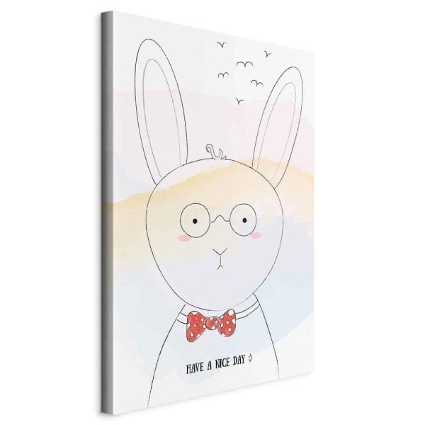 Canvas Print - Greetings from Rabbit (1 Part) Vertical