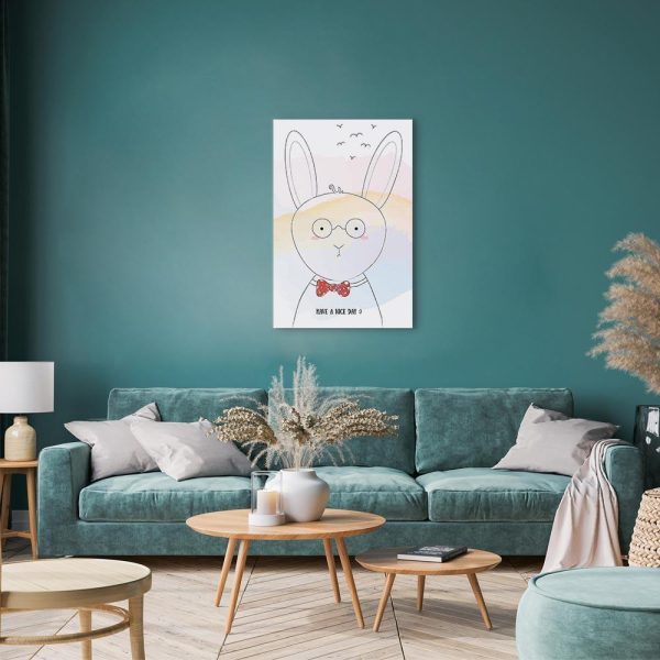 Canvas Print - Greetings from Rabbit (1 Part) Vertical