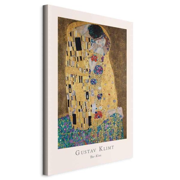 Canvas Print - Gustav Klimt - The Kiss (1 Part) Vertical