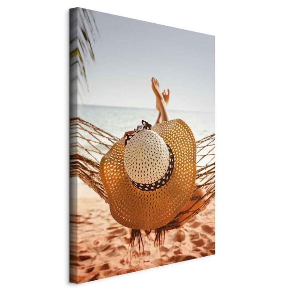 Canvas Print - Hammock on the Beach (1 Part) Vertical
