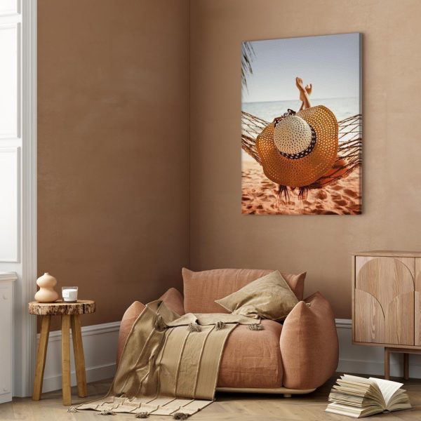 Canvas Print - Hammock on the Beach (1 Part) Vertical