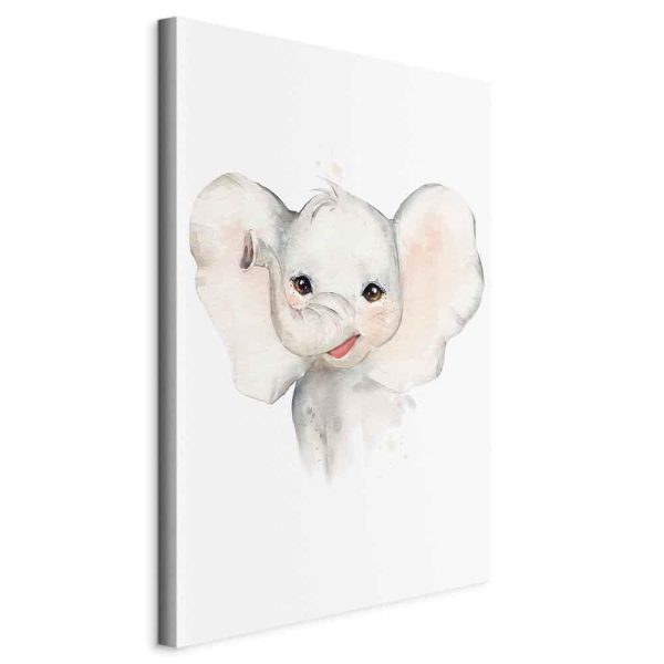 Canvas Print - Happy Elephant (1 Part) Vertical