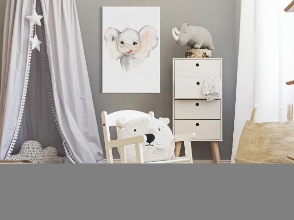 Canvas Print - Happy Elephant (1 Part) Vertical