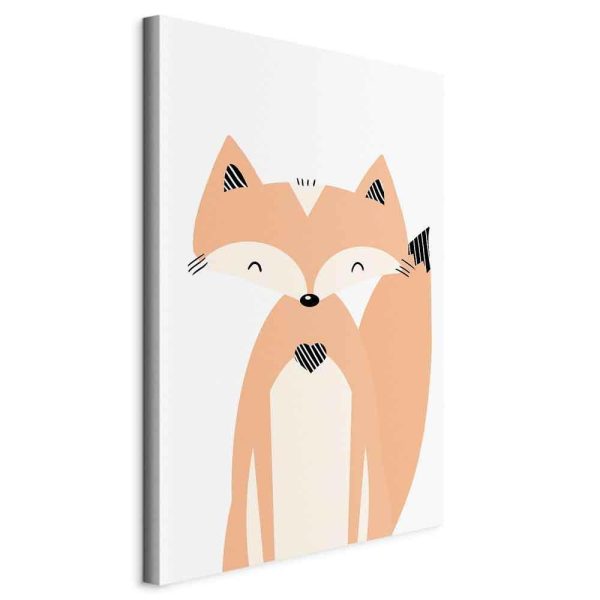 Canvas Print - Happy Fox (1 Part) Vertical