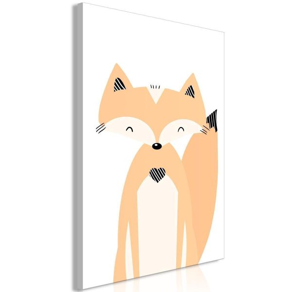 Canvas Print - Happy Fox (1 Part) Vertical