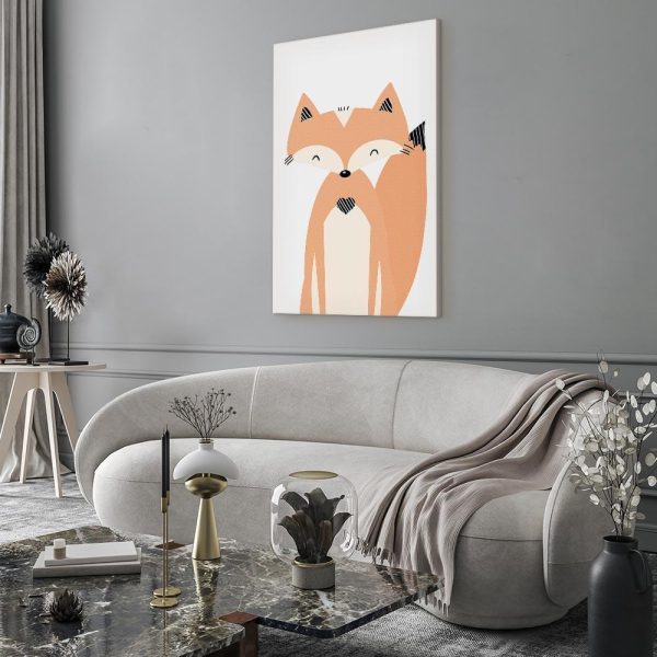 Canvas Print - Happy Fox (1 Part) Vertical