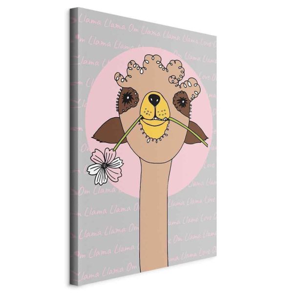 Canvas Print - Happy Llama (1 Part) Vertical