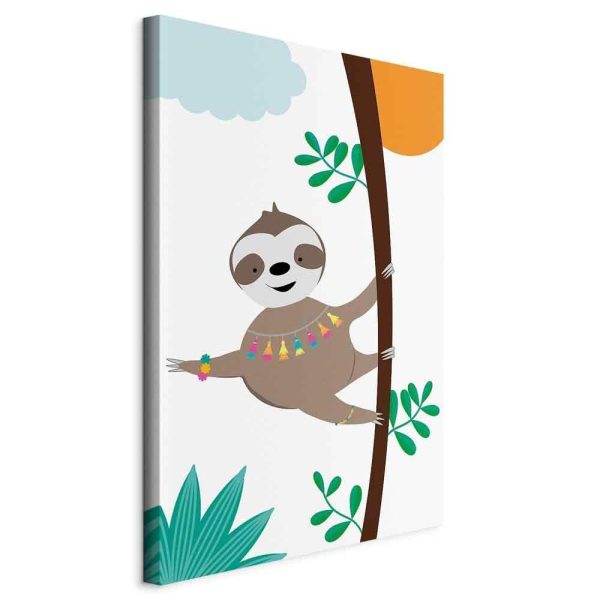 Canvas Print - Happy Sloth (1 Part) Vertical
