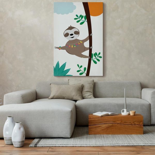 Canvas Print - Happy Sloth (1 Part) Vertical