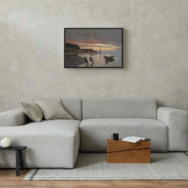 Canvas Print - Hauling a Boat Ashore, Honfleur