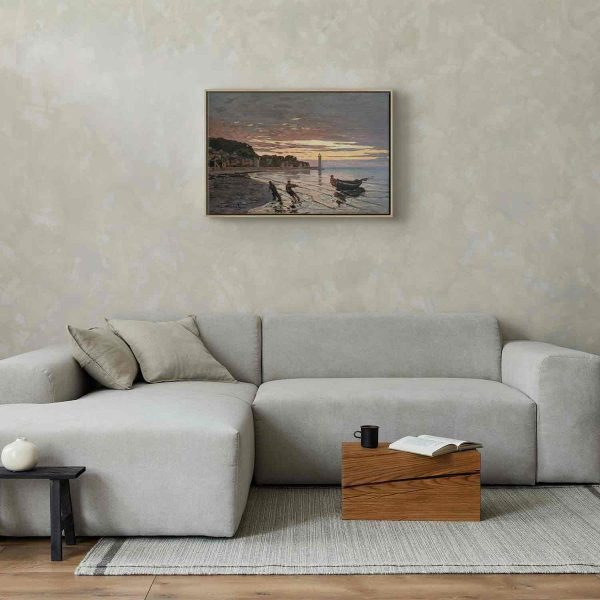 Canvas Print - Hauling a Boat Ashore, Honfleur