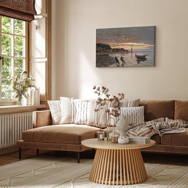 Canvas Print - Hauling a Boat Ashore, Honfleur