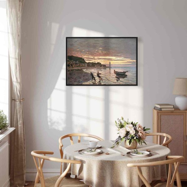 Canvas Print - Hauling a Boat Ashore, Honfleur
