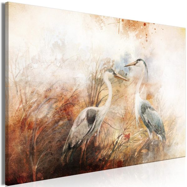 Canvas Print - Herons on the Hunt (1 Part) Wide - Image 2
