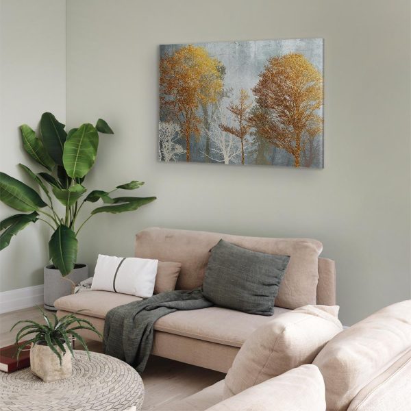 Canvas Print - Hoarfrost and Gold (1 Part) Wide