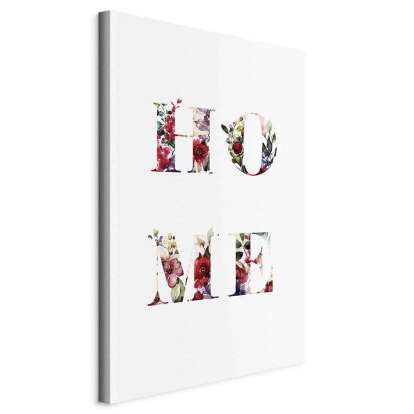 Canvas Print - Home in Flowers (1 Part) Vertical