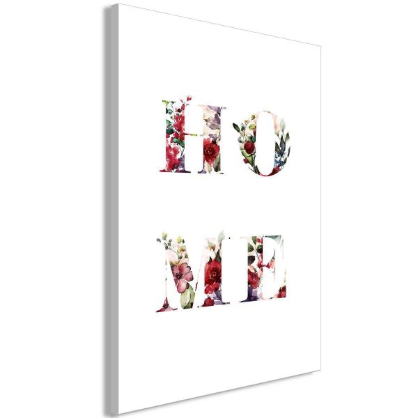 Canvas Print - Home in Flowers (1 Part) Vertical
