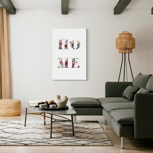 Canvas Print - Home in Flowers (1 Part) Vertical