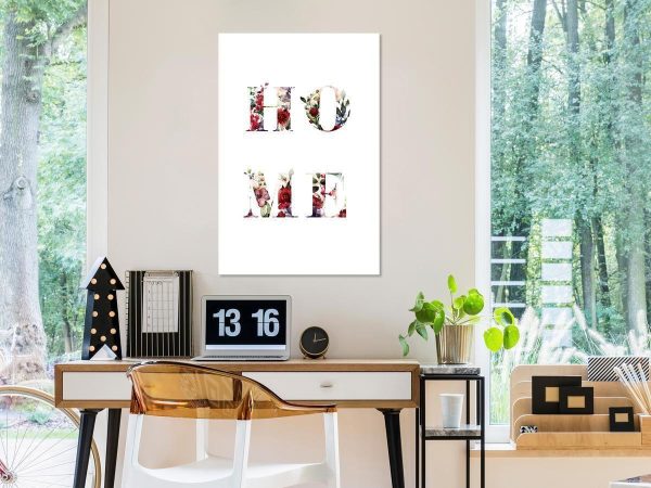 Canvas Print - Home in Flowers (1 Part) Vertical
