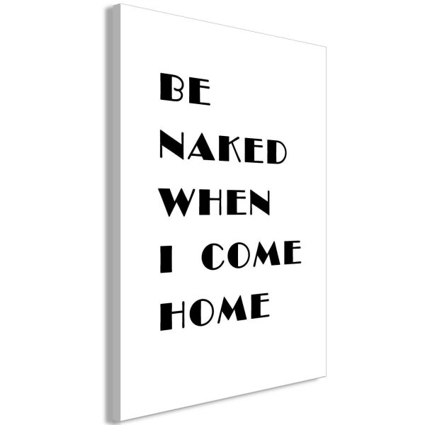 Canvas Print - Homecoming (1-part) - Black and White English Inscriptions