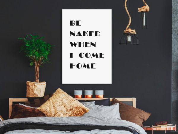 Canvas Print - Homecoming (1-part) - Black and White English Inscriptions - Image 2