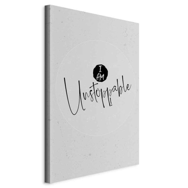 Canvas Print - I Am Unstoppable (1 Part) Vertical