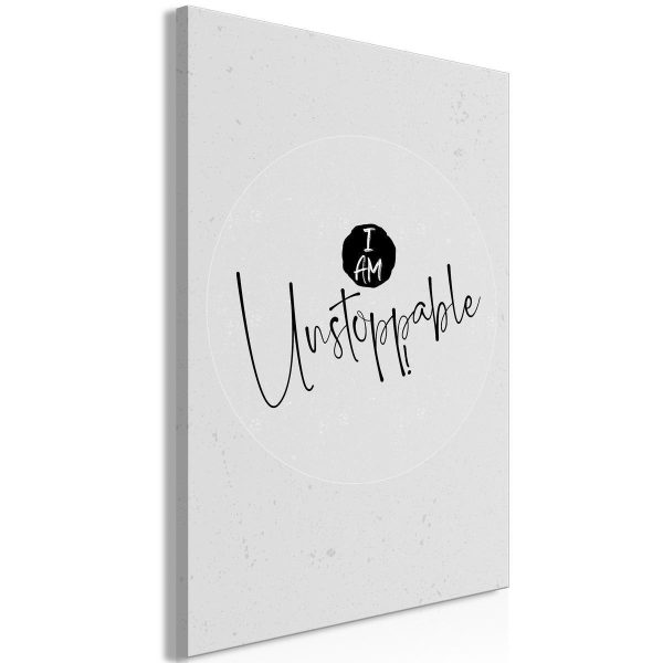 Canvas Print - I Am Unstoppable (1 Part) Vertical