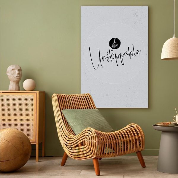 Canvas Print - I Am Unstoppable (1 Part) Vertical
