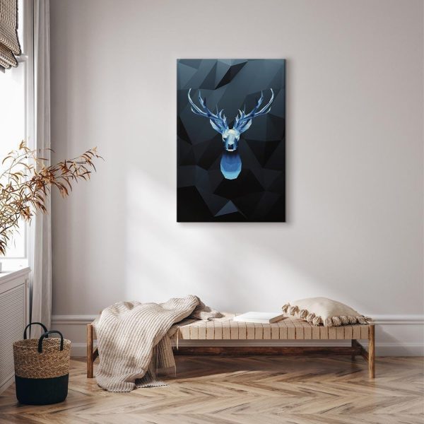 Canvas Print - Ice Deer (1 Part) Vertical