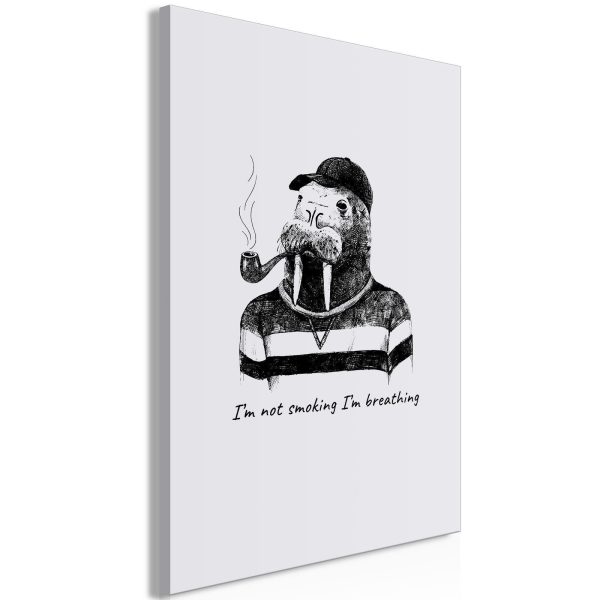 Canvas Print - I'm Not Smoking I'm Breathing (1 Part) Vertical