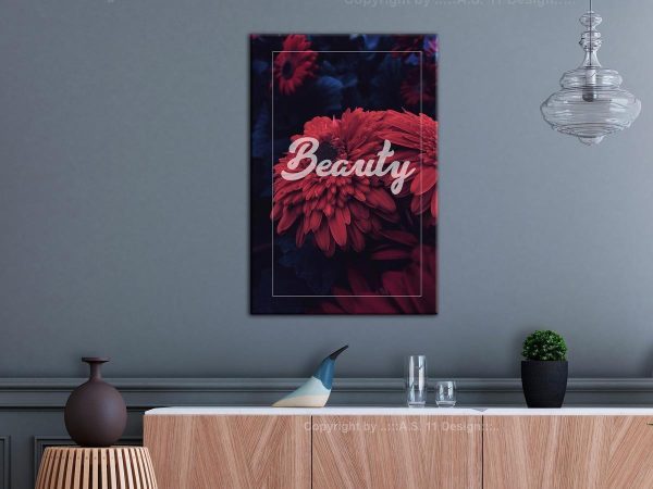 Canvas Print - In the Garden of Red Flowers (1-part) - Beauty of Hidden Nature