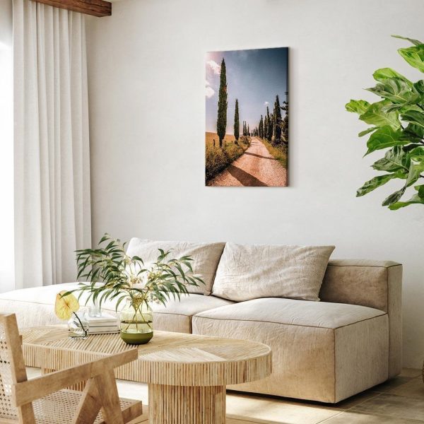 Canvas Print - Italian cypresses (1 Part) Vertical