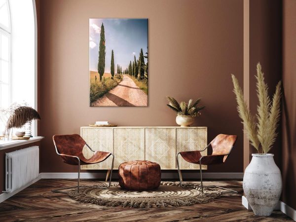 Canvas Print - Italian cypresses (1 Part) Vertical