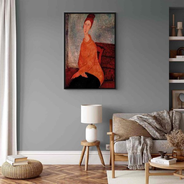 Canvas Print - Jeanne Hebuterne in a Yellow Sweater