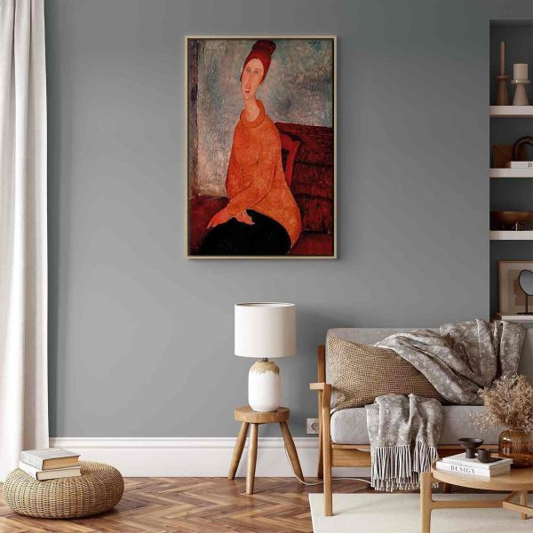 Canvas Print - Jeanne Hebuterne in a Yellow Sweater