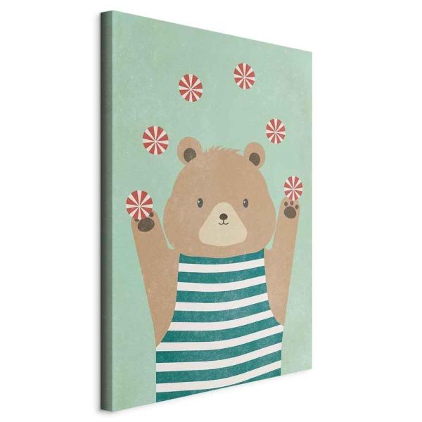 Canvas Print - Juggling Bear (1 Part) Vertical