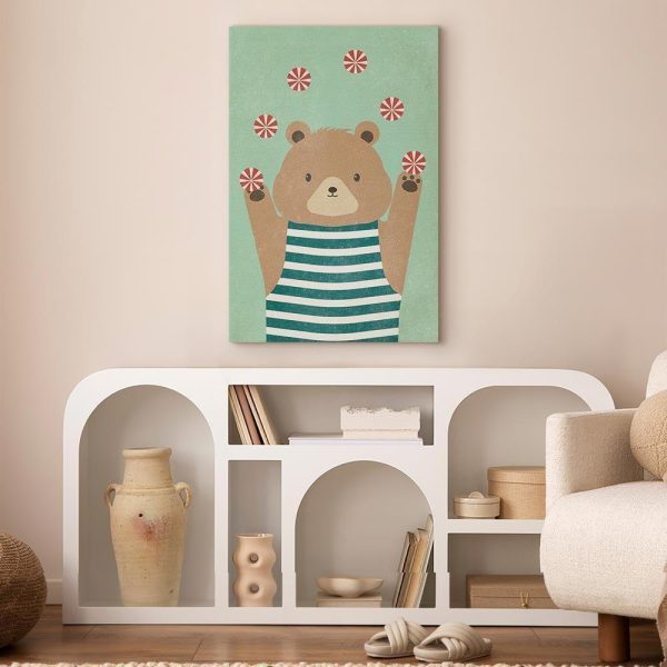 Canvas Print - Juggling Bear (1 Part) Vertical