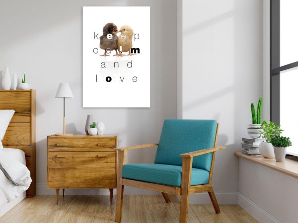 Canvas Print - Keep Calm and Love (1 Part) Vertical - Image 2