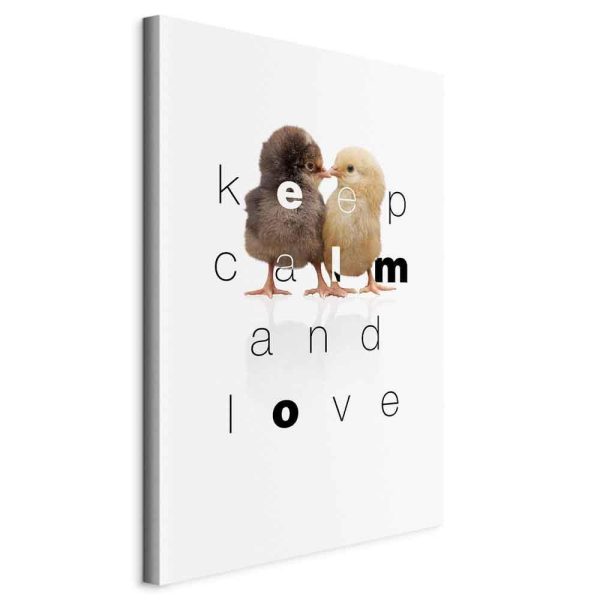 Canvas Print - Keep Calm and Love (1 Part) Vertical
