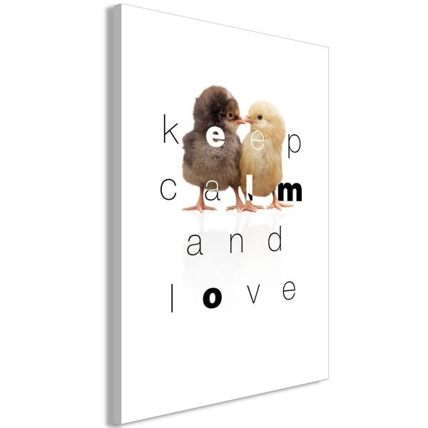 Canvas Print - Keep Calm and Love (1 Part) Vertical