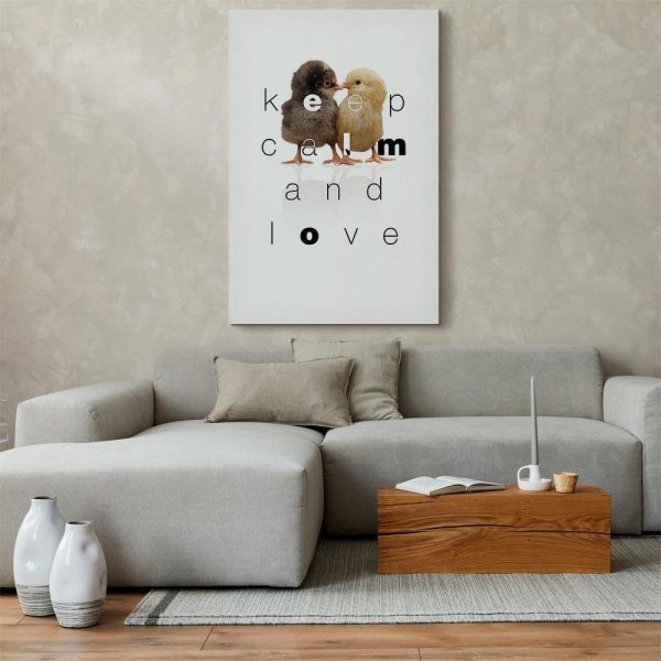 Canvas Print - Keep Calm and Love (1 Part) Vertical