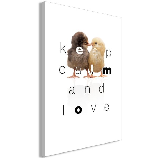 Canvas Print - Keep Calm and Love (1 Part) Vertical