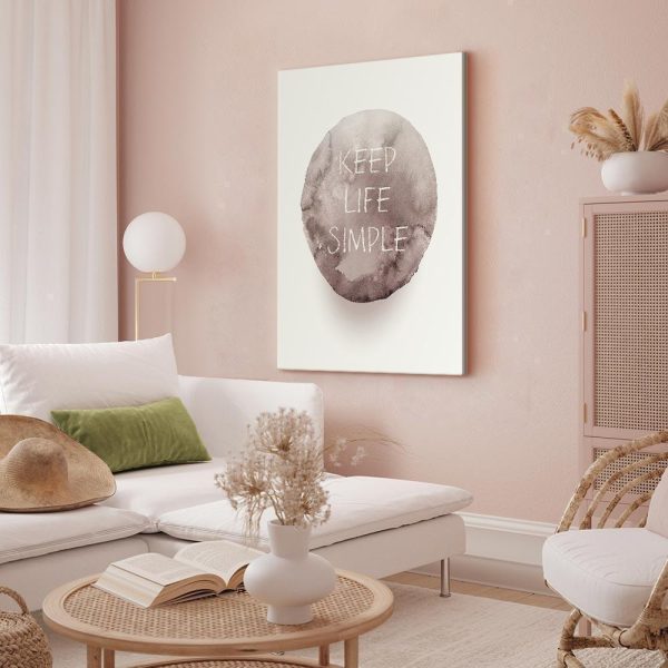 Canvas Print - Keep Life Simple (1 Part) Vertical