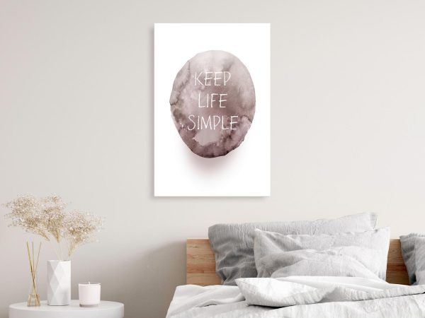 Canvas Print - Keep Life Simple (1 Part) Vertical - Image 2