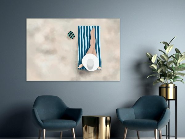 Canvas Print - Lady on the Beach (1 Part) Wide - Image 2