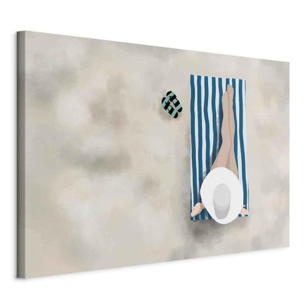 Canvas Print - Lady on the Beach (1 Part) Wide