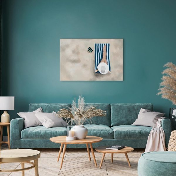 Canvas Print - Lady on the Beach (1 Part) Wide