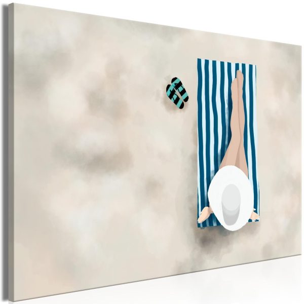 Canvas Print - Lady on the Beach (1 Part) Wide